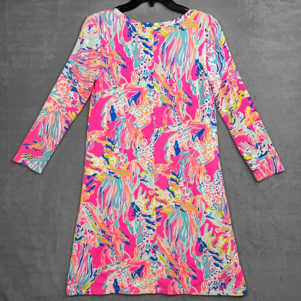 Lilly Pulitzer NWOT Long Sleeve Devon Beach Dress Coral Reef Print XS - Picture 6 of 6